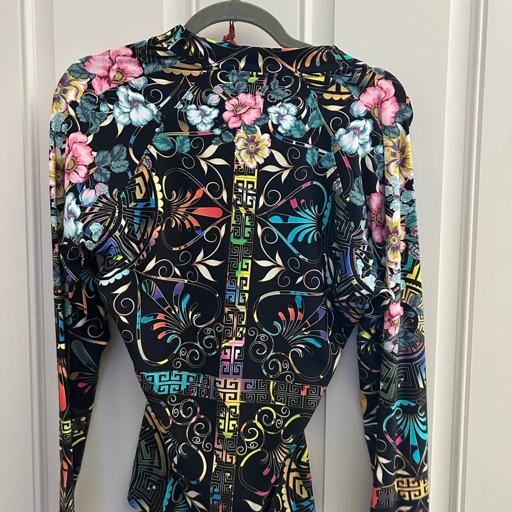 Johnny Was Floral Patterned JacketRashguard - Picture 2 of 3